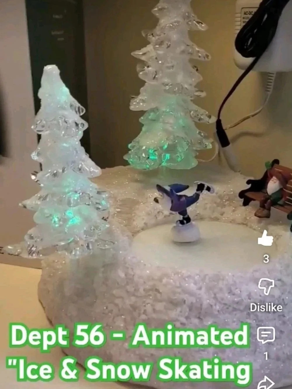 Dept 56 Ice & Snow Skating Pond NORTH POLE SERIES (UPGRADED W/ NEW MOTOR)